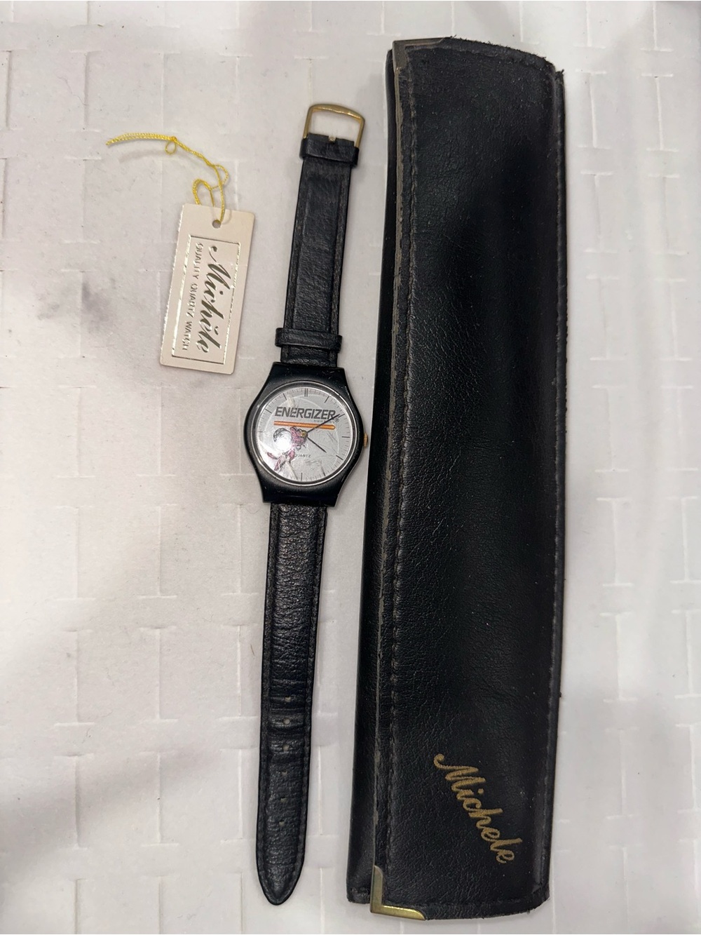 1992 Energizer Bunny Promotional Quartz Watch- Genuine Leather Band